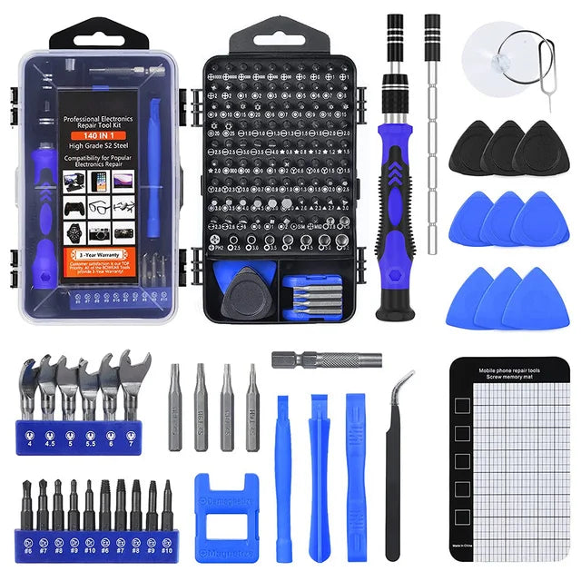 Precision Magnetic Screwdriver Set for Phone Repair – Torx & Hex Bits with Handle Electronics Tool Kit