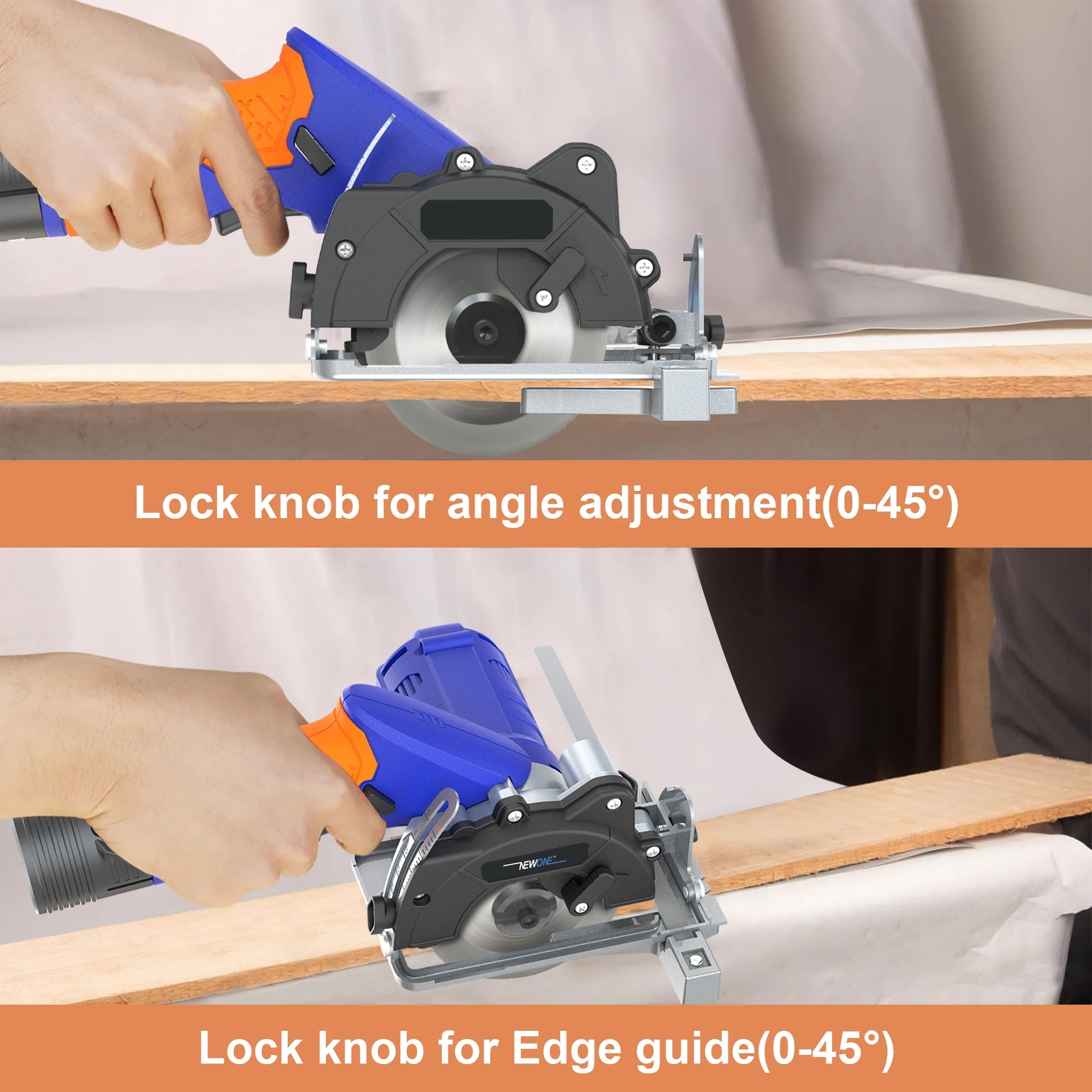 Mini 12V Cordless Circular Saw Rechargeable Woodworking Cutting Tool