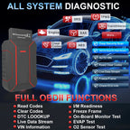 Portable Bluetooth OBD2 Car Diagnostic Scanner with Battery Monitoring and Real-Time Vehicle Data
