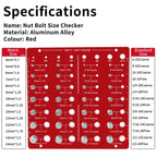 Nut Bolt Thread Checker Tool 28 Size Metric Imperial Aluminum Alloy Thread Identification Gauge