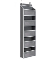 Portable 5-Layer Door Hanging Storage Organizer Wall Mounted Rack for Toys Clothes and Accessories
