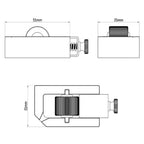 Leather Edge Dye Applicator Box with Adjustable Roller and Oil Recovery Groove for Leathercraft
