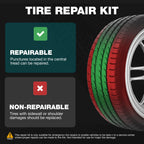 Heavy Duty Tire Repair Kit 78Pcs Portable Emergency Puncture Repair Tool Set for Car SUV Truck