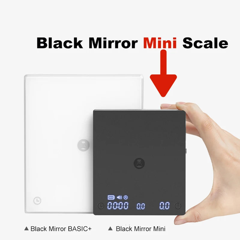 Digital Coffee Scale with LED Display 2kg Capacity 0.1g Precision Rechargeable Espresso Brewing Scale