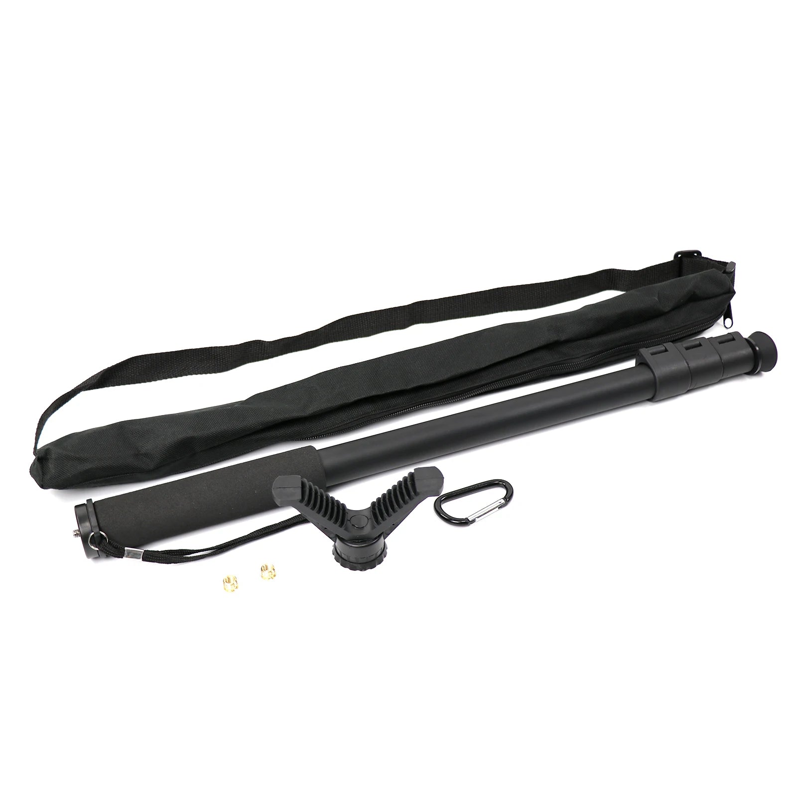 Heavy Duty Aluminum Monopod Stand Adjustable Height 60cm to 177cm with V Yoke Head and Carry Bag