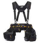 Heavy Duty Contractor Tool Belt Set 5 Piece Adjustable Waist Belt with Suspenders 36 Pocket Storage