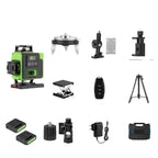 Rechargeable 16 Line Laser Level with APP Remote, Power Display and Adjustable Tripod