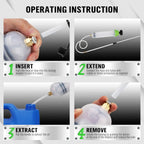 Fluid Extractor Pump 500cc Heavy Duty Manual Oil Transfer Syringe with Hose and Extension Tubes