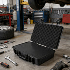 Heavy-Duty Portable Storage Case with Foam Padding, Shockproof and Water-Resistant for Repair Tools