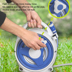 Portable Garden Hose Reel 15m with Spray Nozzle Compact Watering Hose Set