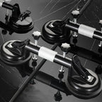 Portable Aluminum Alloy Dual Suction Cup Glass Lifter 41cm for Tile Mirror and Panel Handling