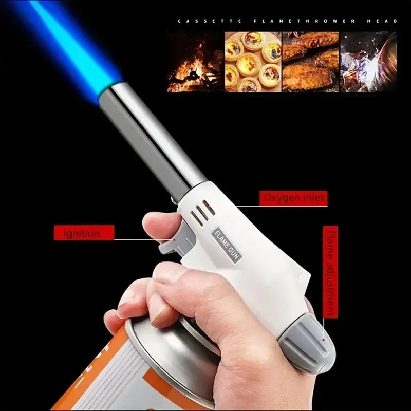 Cordless Butane Gas Torch with Ergonomic Design for Outdoor, Camping, and Kitchen Use