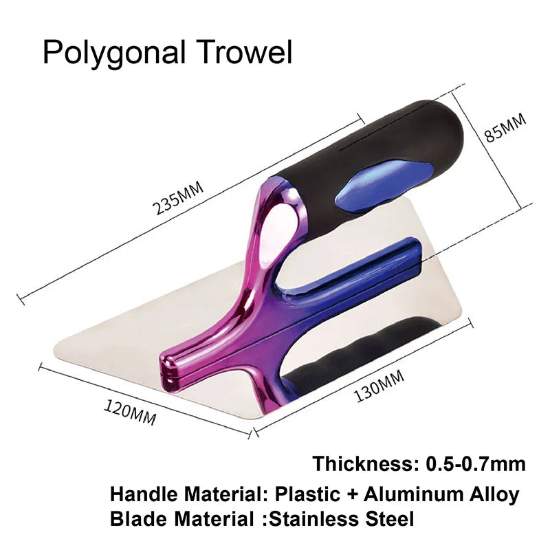 3 Piece Stainless Steel Plaster Spatula Set Ergonomic Handle Drywall Finishing Tools