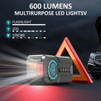 Portable 2-in-1 Jump Starter 6000mAh with Air Compressor 12V Battery Booster and Tire Inflator