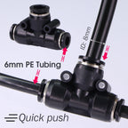 Outdoor Garden Misting System Kit 15m Adjustable Spray Nozzles Irrigation Set