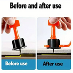 Tile Leveling System Kit 100 Piece with 2 Adjustment Wrenches for Floor Wall and Countertop Tiling
