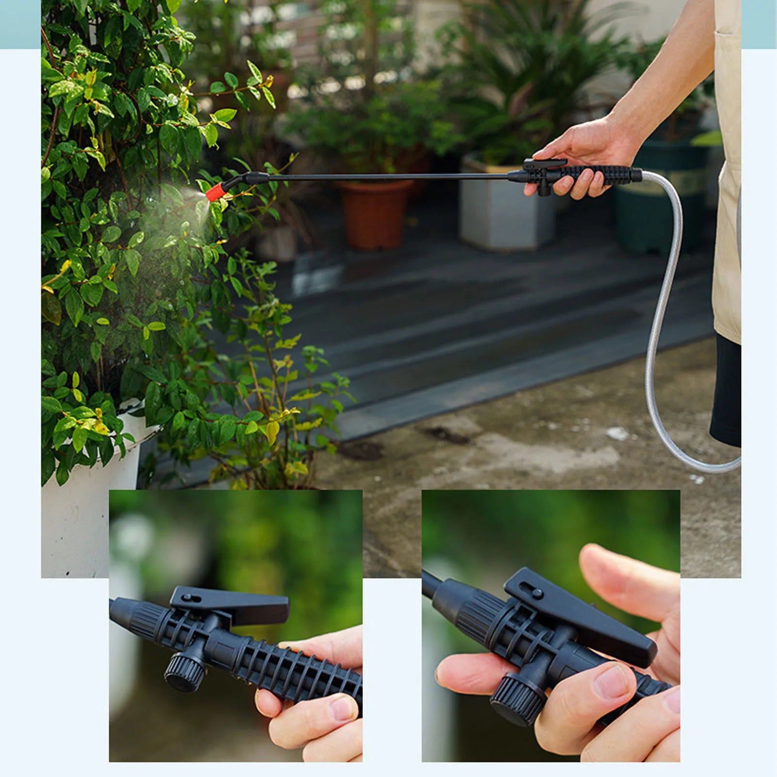 Cordless Electric Backpack Garden Sprayer 8L Portable High Pressure Plant Watering Sprayer