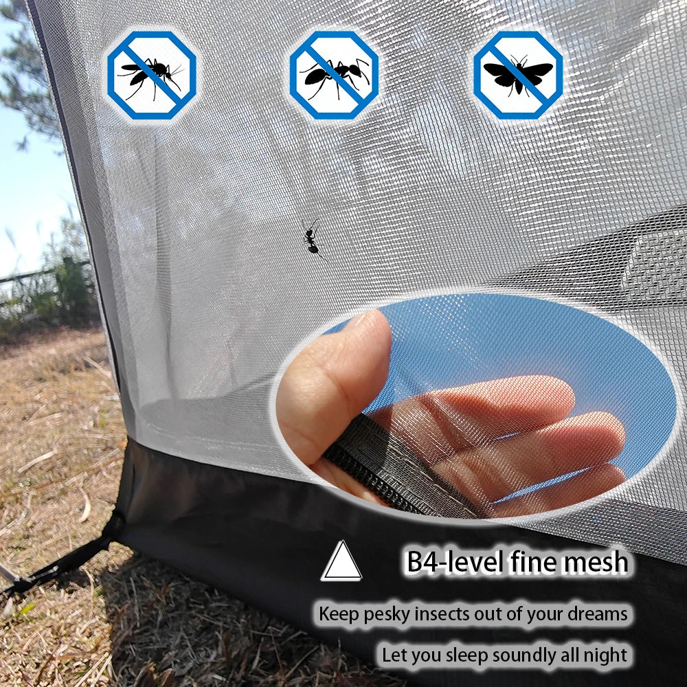 Single Person Mesh Bivy Tent Lightweight Poleless Camping and Hiking Shelter