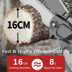 Cordless Electric Pruning Saw 24V 6 Inch with Dual 3000mAh Batteries Storage Case and Accessories