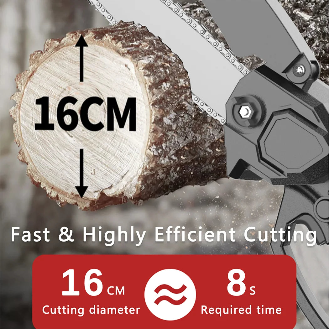 Cordless Electric Pruning Saw 24V 6 Inch with Dual 3000mAh Batteries Storage Case and Accessories