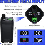 Portable Rechargeable Camping Shower with LED Display 6000mAh Electric Shower Pump and Adjustable Shower Head