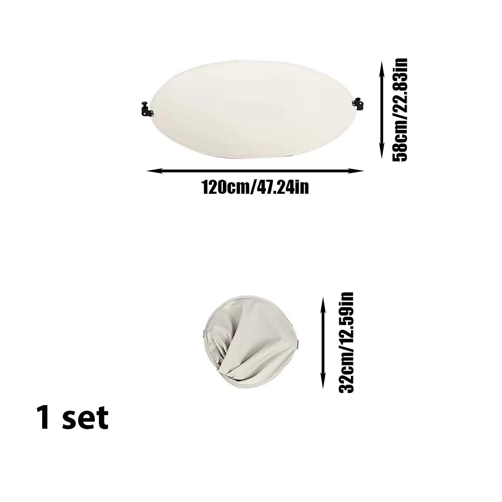 Clip-On Chair Sunshade Foldable Adjustable Canopy for Beach Camping Fishing and Outdoor Use