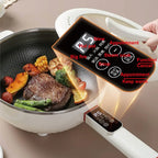 Electric Hot Pot 4.5L 1350W Non-Stick Multi-Function Cooking Pot with Steamer 220-240V