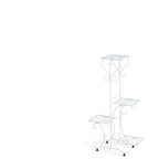 4 Tier Metal Plant Stand Indoor Outdoor Flower Pot Display Rack Black White