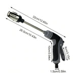 Heavy Duty Garden Hose Spray Nozzle with Adjustable Water Flow for Car Cleaning and Plant Watering