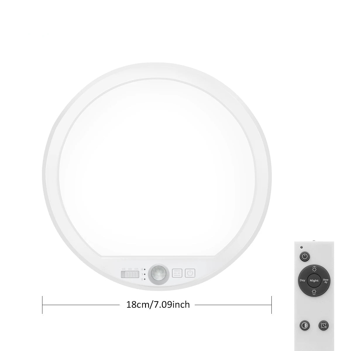 Portable Rechargeable LED Ceiling Light with Motion Sensor and Remote 5000mAh Battery for Hallway Closet