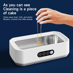 Portable Ultrasonic Cleaner 650ml 18W High Frequency Cleaning Machine for Glasses and Jewelry