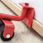 Heavy Duty Furniture Moving Tool Set 5 Piece with Lifter Bar and Roller Wheels 300kg Capacity