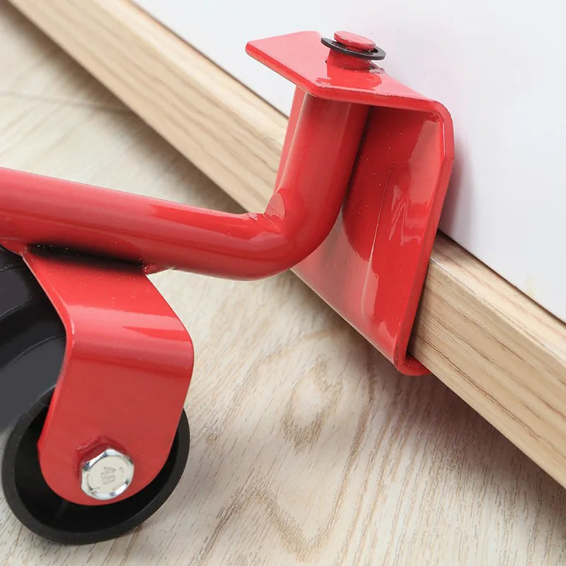 Heavy Duty Furniture Moving Tool Set 5 Piece with Lifter Bar and Roller Wheels 300kg Capacity