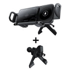 15W Wireless Car Charger with Dual Coil Fast Charging Phone Holder for Air Vent Mount