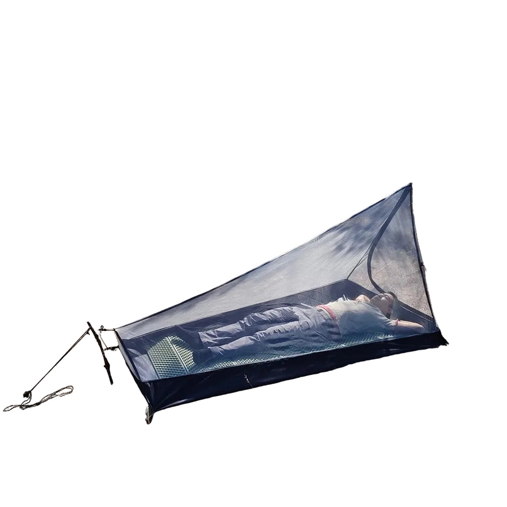 Single Person Mesh Bivy Tent Lightweight Poleless Camping and Hiking Shelter
