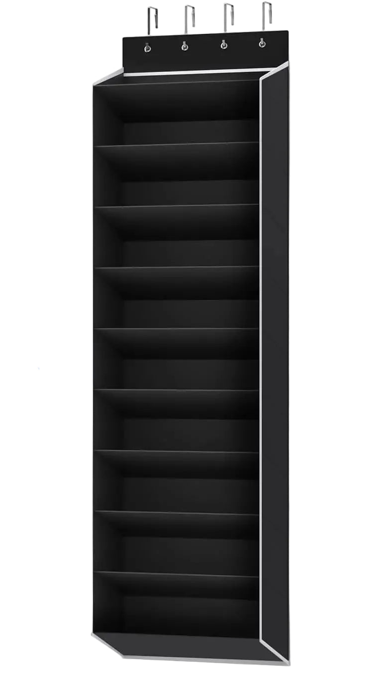 Heavy Duty Over Door Shoe Organizer 10 Tier Hanging Storage Rack with Large Pockets for Closet