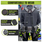 Heavy Duty 22 Pocket Tool Belt with Suspenders Adjustable Utility Work Belt for Construction and Repairs