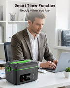 Cordless Electric Lunch Box 1.2L Rechargeable Food Warmer 100W with Carry Bag and Battery