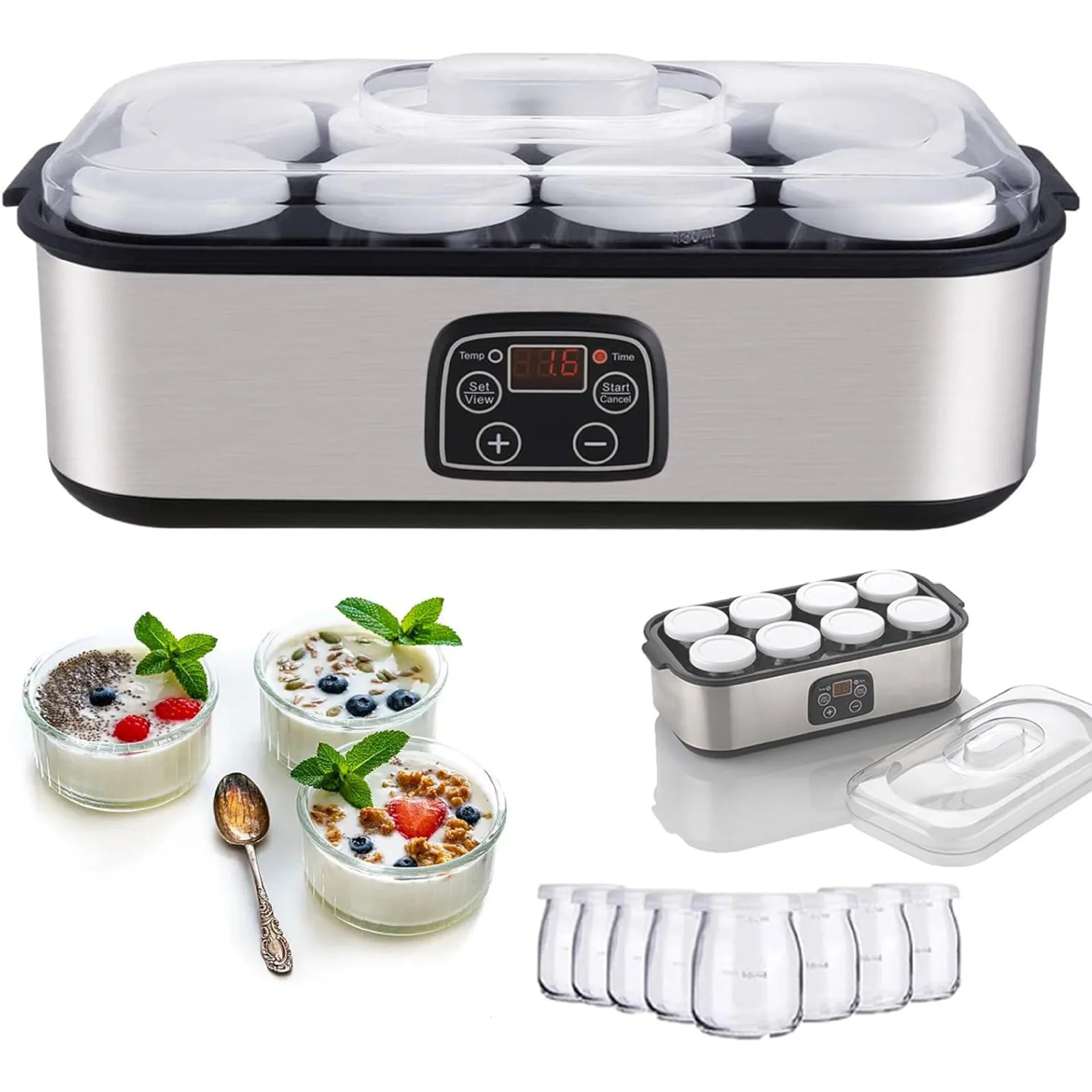 Smart Yogurt Maker 1440ml 8 Cup Digital Fermentation Machine with Timer and Temperature Control