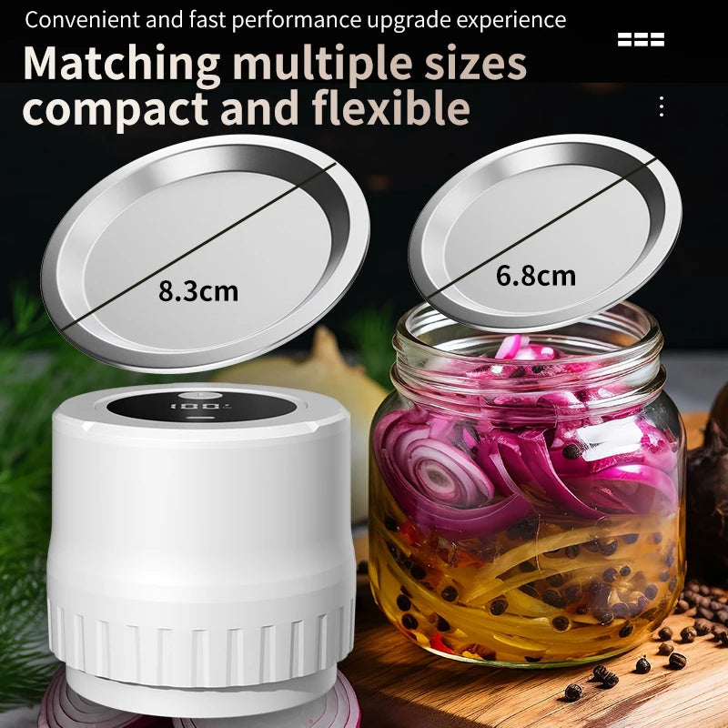 Portable Handheld Vacuum Sealer for Mason Jars – Cordless Kitchen Food Storage Tool