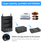 Portable Hanging Travel Storage Organizer with Compartments for Clothes and Accessories