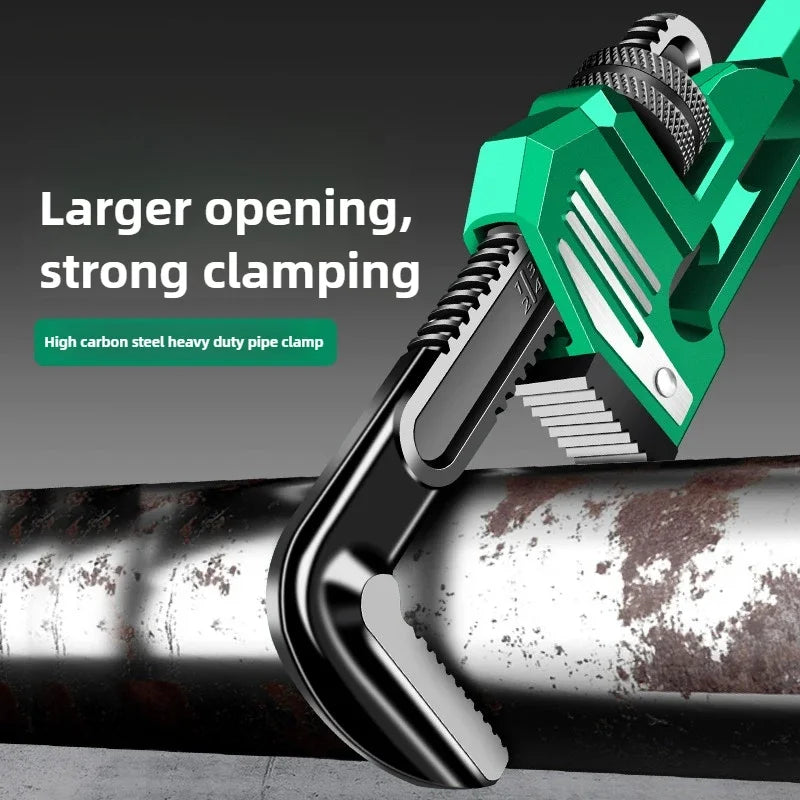 Adjustable Pipe Wrench Carbon Steel Non-Slip Grip Plumbing Tool 12 Inch
