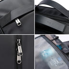 Hanging Toiletry Bag Waterproof 1680D Oxford Travel Cosmetic Organizer with Multiple Compartments and Hook Black