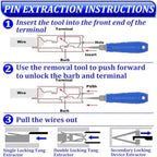 Terminal Removal Tool Kit 41 Piece Multi-Function Electrical Connector Depinning Set with Storage Case