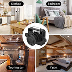 10-Piece Push Button Cabinet Lock Set Zinc Alloy Furniture Door Latches Black