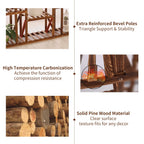 Wooden Multi-Tier Plant Shelf Stand Indoor Outdoor Flower Pot Display Rack