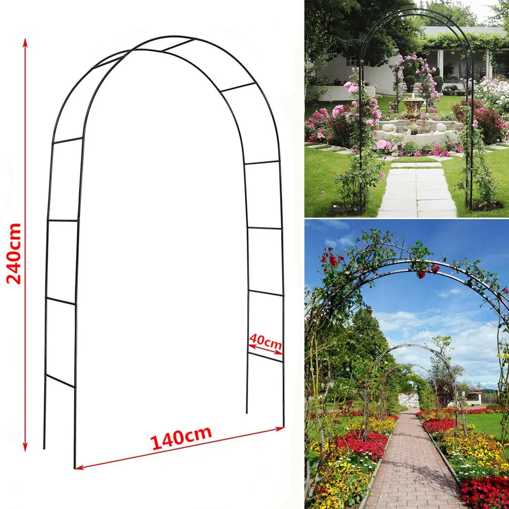 Metal Garden Arch Trellis for Climbing Plants 7.5ft Decorative Outdoor Archway for Garden Pathway Lawn Patio