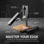 Adjustable Precision Knife Sharpener System with Diamond Sharpening Stones Metal Sharpening Kit