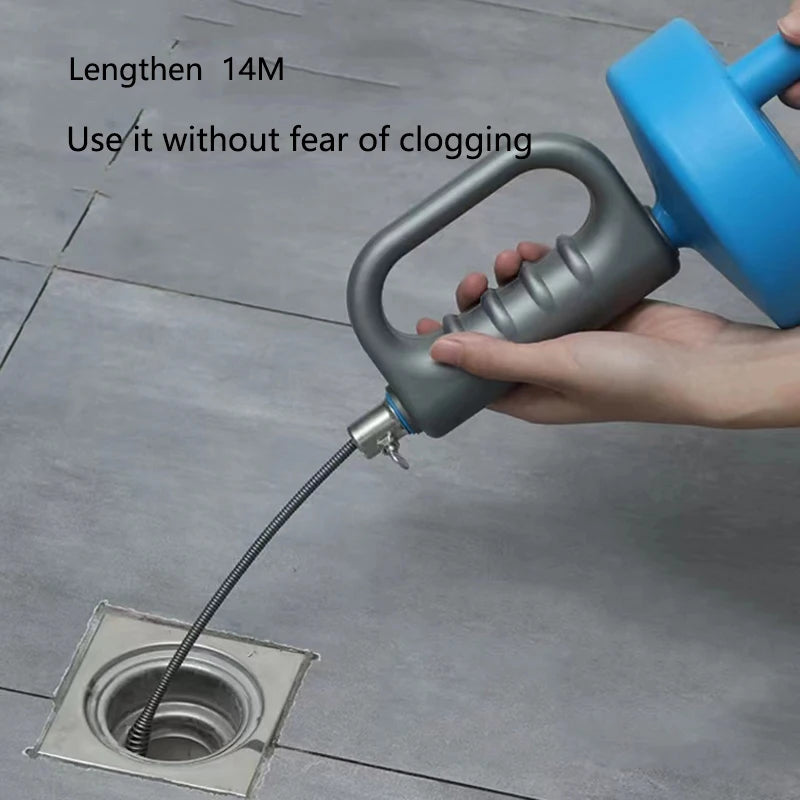 13m Drain Cleaning Auger Tool Drill-Compatible Flexible Pipe Dredger for Kitchen & Bathroom
