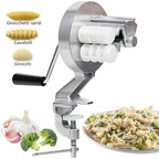 Manual Cavatelli Pasta Maker Aluminum Alloy Gnocchi and Pasta Machine with Table Clamp Hand Crank
